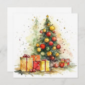 Carte De Correspondance "Étincelle de Noël : Décorations scintillantes (Devant / Derrière)