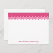 Carte De Correspondance Étoile de David Merci rose (Devant / Derrière)