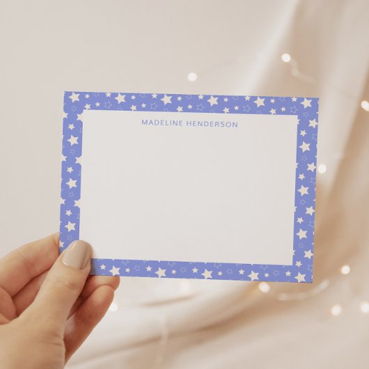 Carte De Correspondance Etoiles blanches blanches blanches blanches blanch