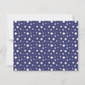 Carte De Correspondance Étoiles blanches Whimsical Monogramme bleu foncé (Dos)