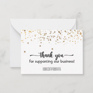 Carte De Correspondance Étoiles Merci Pour Soutenir Notre Entreprise
