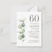 Carte De Correspondance Eucalyptus 60e Anniversaire de verdure Foliage (Devant)