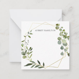 Carte De Correspondance Eucalyptus Chic vert