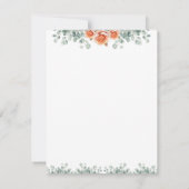 Carte De Correspondance Eucalyptus et Merci Rose simple et élégant (Dos)