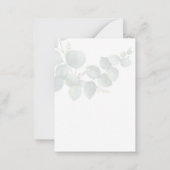 Carte De Correspondance Eucalyptus Fête des mariées Verdure Succulent (Dos)