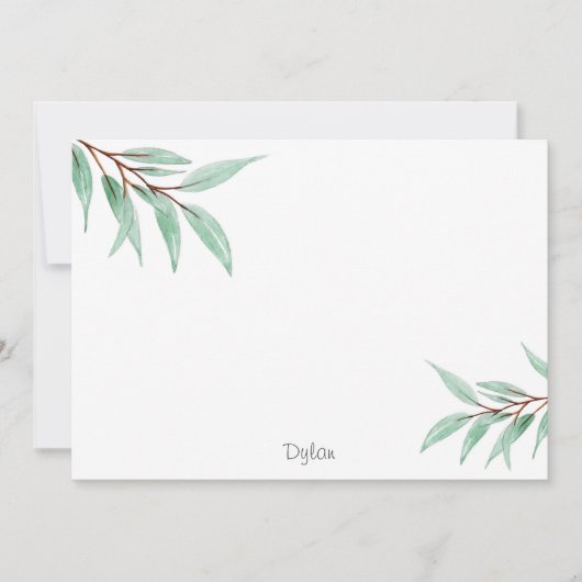 Carte De Correspondance Eucalyptus Feuilles (Devant)