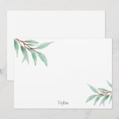 Carte De Correspondance Eucalyptus Feuilles (Devant / Derrière)