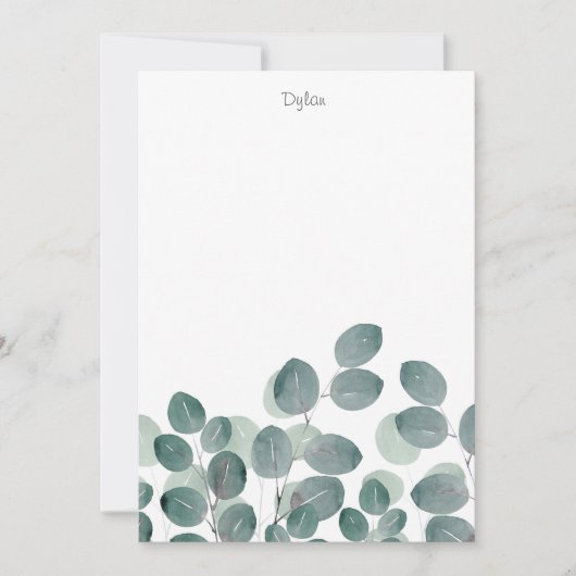 Carte De Correspondance Eucalyptus Moderne (Devant)