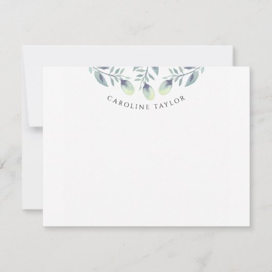 Carte De Correspondance Eucalyptus Rustique Verdure Boho Stationery person (Devant)