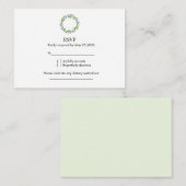 Carte De Correspondance Eucalyptus Wreath Wedding RSVP  (Devant / Derrière)