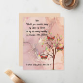 Carte De Correspondance Événement Mariage de automne de demande d'honneur (Devant/Arrière en situation)