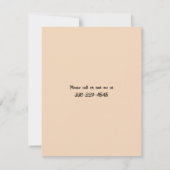 Carte De Correspondance Événement Mariage de automne de demande d'honneur (Dos)