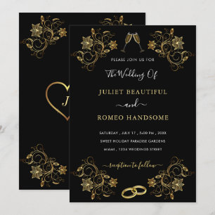 Carte De Correspondance Exemple de carton d'invitation de mariage floral n