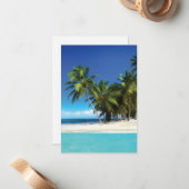 Carte De Correspondance Exotic beach throw pillow (Devant/Arrière en situation)