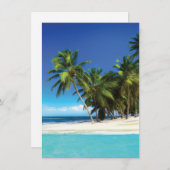 Carte De Correspondance Exotic beach throw pillow (Devant / Derrière)