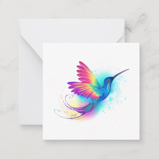 Carte De Correspondance Exotic Rainbow Hummingbird (Devant)