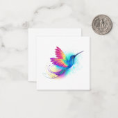 Carte De Correspondance Exotic Rainbow Hummingbird (Devant/Arrière en situation)
