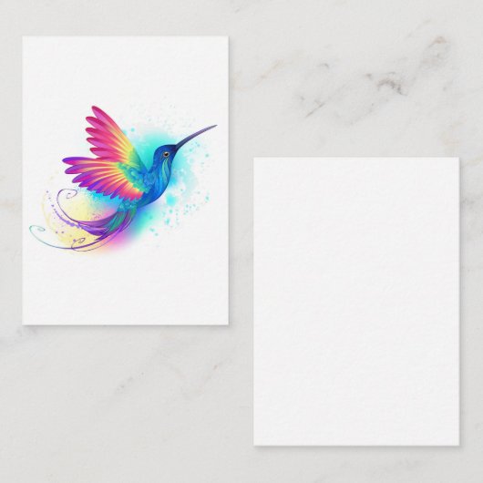 Carte De Correspondance Exotic Rainbow Hummingbird (Devant / Derrière)