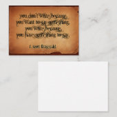 Carte De Correspondance F. Scott Fitzgerald Citation Inspirationnelle "Écr (Devant / Derrière)