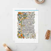 CARTE DE CORRESPONDANCE FACSIMILE DE MANUSCRITE À LA BIBLIOTHÈQUE DU PALAI (Devant/Arrière en situation)