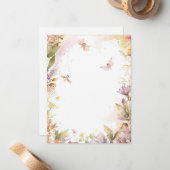 Carte De Correspondance Fairy Garden (Devant/Arrière en situation)