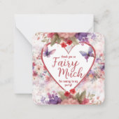 Carte De Correspondance Fairy Premier Anniversaire Mini Merci (Devant)