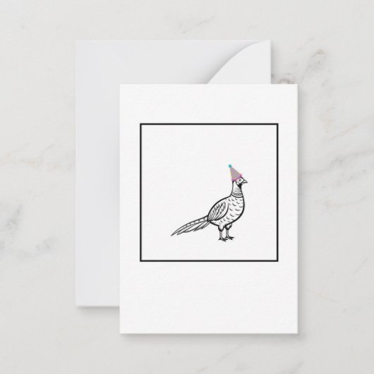 Carte De Correspondance Faisan, thème oiseau (Devant)