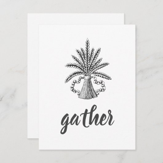 Carte De Correspondance Faisceau de blé (Devant / Derrière)