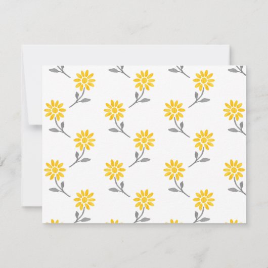 Carte De Correspondance Faisée jaune et gris (Dos)