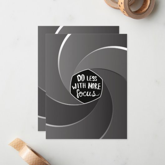 Carte De Correspondance Faites moins avec plus de concentration (Devant/Arrière en situation)