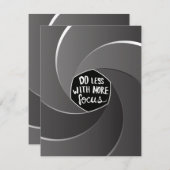 Carte De Correspondance Faites moins avec plus de concentration (Devant / Derrière)