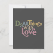 Carte De Correspondance Faites tout avec amour (Devant)