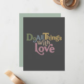 Carte De Correspondance Faites tout avec amour (Devant/Arrière en situation)