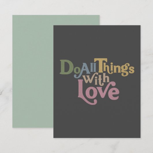 Carte De Correspondance Faites tout avec amour (Devant / Derrière)