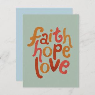 Carte De Correspondance Faith Hope Love