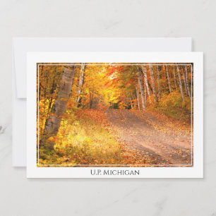 Carte De Correspondance Fall Foliage Rural Road U.P. Michigan Photographie