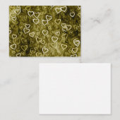 Carte De Correspondance Falling Hearts - Yellow (Devant / Derrière)