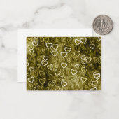 Carte De Correspondance Falling Hearts - Yellow (Devant/Arrière en situation)
