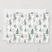 Carte de correspondance familiale de pin rustique (Dos)