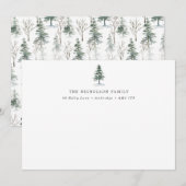 Carte de correspondance familiale de pin rustique (Devant / Derrière)