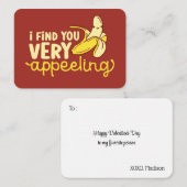 Carte De Correspondance Fantastique Banana mignonne Saint Valentin (Devant / Derrière)