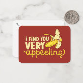 Carte De Correspondance Fantastique Banana mignonne Saint Valentin (Devant/Arrière en situation)