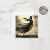 Carte De Correspondance Fantôme noir féminin dans Hellscape - Halloween (Devant/Arrière en situation)