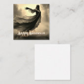 Carte De Correspondance Fantôme noir féminin dans Hellscape - Halloween (Devant / Derrière)