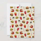 Carte De Correspondance Fast Food Burgers, Fries, Sundaes (Dos)