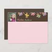 Carte De Correspondance fatfatifatit Sweet Cherry Cupcakes Merci Note (Devant / Derrière)