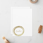 Carte De Correspondance Faux Gold Parties scintillant Cercle Abstrait Nom  (Devant/Arrière en situation)