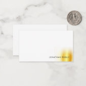 Carte De Correspondance Faux Or Blanc manuscrit Monogramme Élégant (Devant/Arrière en situation)