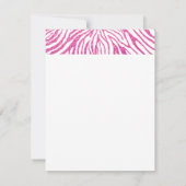 Carte De Correspondance Faux rose Faux Parties scintillant Zebra Pattern P (Dos)