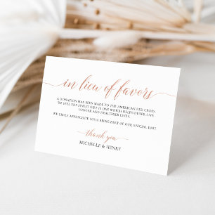 Carte De Correspondance Faux Rose Gold Elegant En remplacement de Favors C